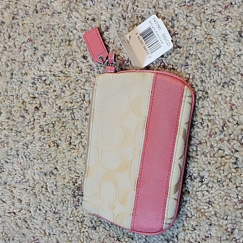 NWT Coach wristlet with strap